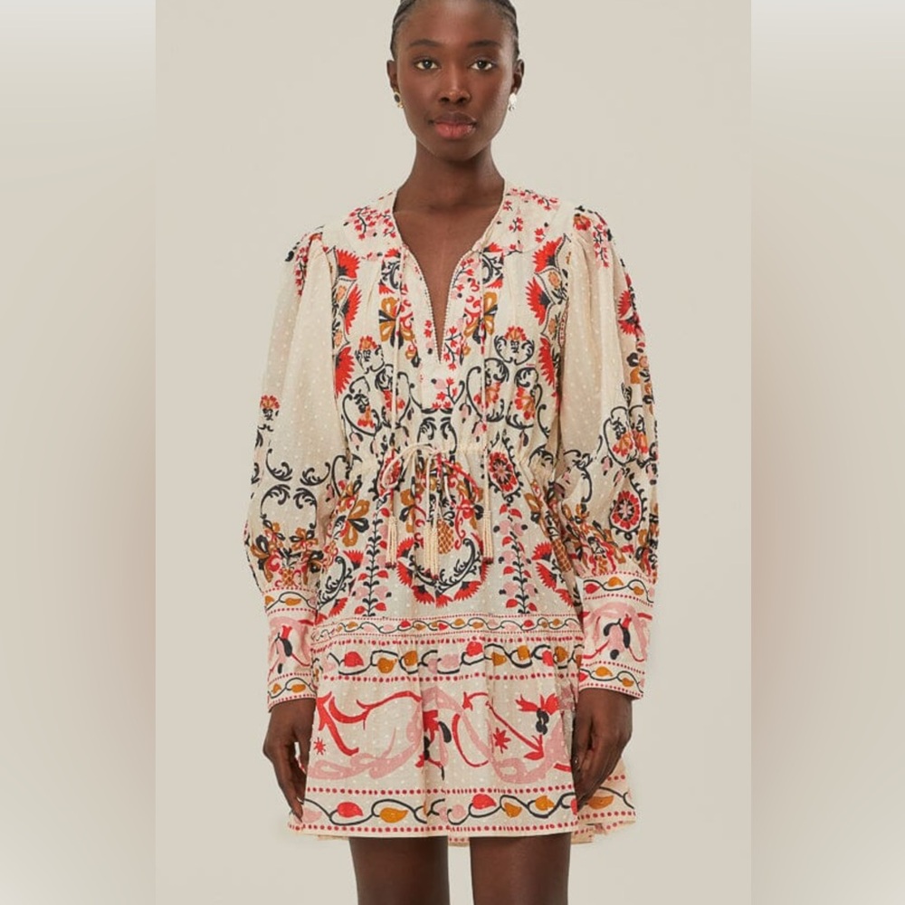 Cream Cashew Mandala Mini Dress Sold out online in Medium